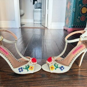 Betsey Johnson Floral Embellished Heels
